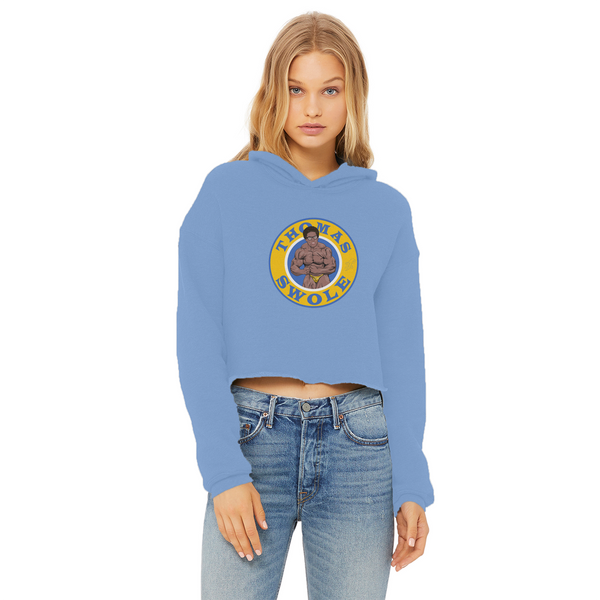 Thomas Swole Ladies Cropped Raw Edge Hoodie