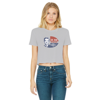 Buy light-grey Ron Paul for Congress Classic Women's Cropped Raw Edge T-Shirt
