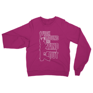 Buy hot-pink Fuck Around and Find Out Classic Adult Sweatshirt