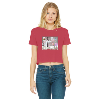 Buy red Pepe Scott Horton 2.0 Classic Women's Cropped Raw Edge T-Shirt