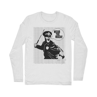 Buy white Wear the Mask Classic Long Sleeve T-Shirt