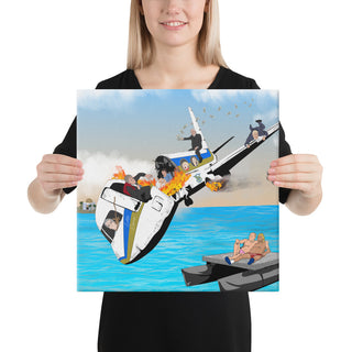 Pedo Plane Crash Canvas