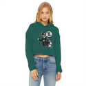 Wear the Mask Ladies Cropped Raw Edge Hoodie