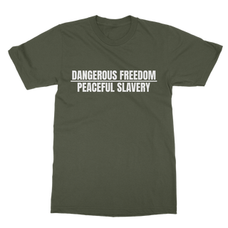 Buy army-green Dangerous Freedom Classic Adult T-Shirt
