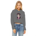 Anatomy of the Smith Ladies Cropped Raw Edge Hoodie