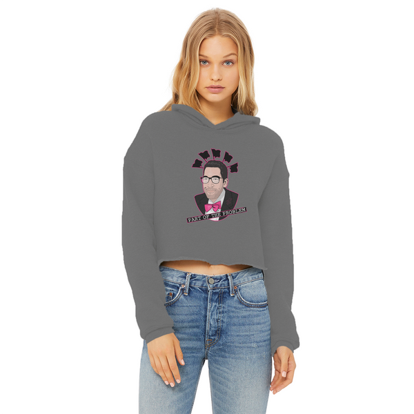 Anatomy of the Smith Ladies Cropped Raw Edge Hoodie