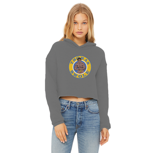 Thomas Swole Ladies Cropped Raw Edge Hoodie
