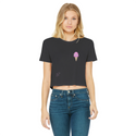 Obey. Submit. Comply. Ice cream Classic Women's Cropped Raw Edge T-Shirt