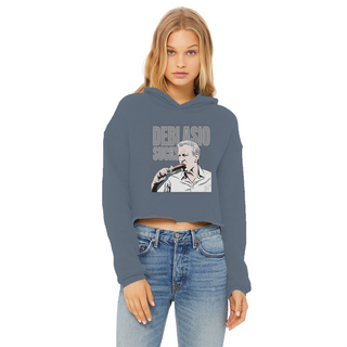 Buy airforce-blue DiBlasio Sucks Ladies Cropped Raw Edge Hoodie