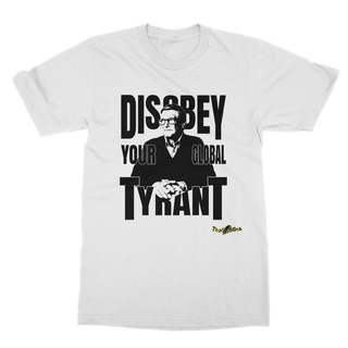 Buy white Disobey Gates Classic Adult T-Shirt