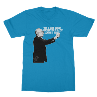 Buy sapphire Taxation is Robbery Rothbard B&W Classic Adult T-Shirt