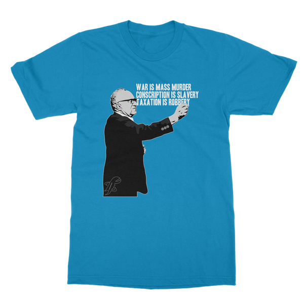 Taxation is Robbery Rothbard B&W Classic Adult T-Shirt