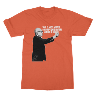 Buy orange Taxation is Robbery Rothbard B&W Classic Adult T-Shirt