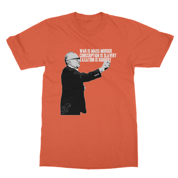 Taxation is Robbery Rothbard B&W Classic Adult T-Shirt