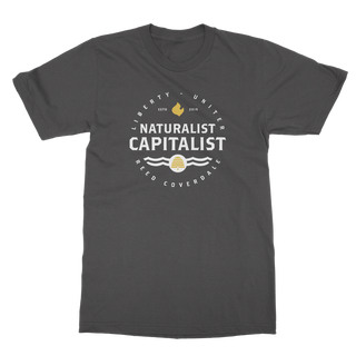 Buy dark-heather Naturalist Capitalist Dark Logo Classic Adult T-Shirt