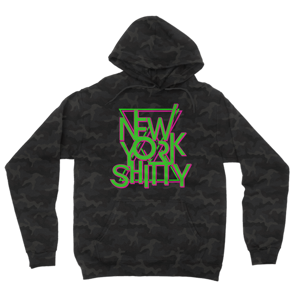 New York Shitty Retro Camouflage Adult Hoodie