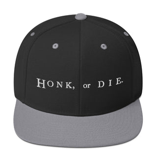 Buy black-silver Honk or Die Snapback Hat