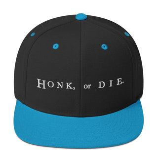 Buy black-teal Honk or Die Snapback Hat