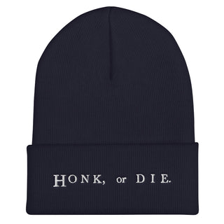 Buy navy Honk or Die Cuffed Beanie