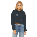 None of the Above Ladies Cropped Raw Edge Hoodie