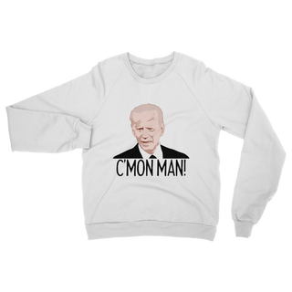 Buy white C’mon Man Biden Classic Adult Sweatshirt
