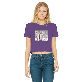 Buy purple Pepe Scott Horton 2.0 Classic Women's Cropped Raw Edge T-Shirt