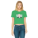 ADRENOCHROME Classic Women's Cropped Raw Edge T-Shirt