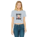 Disobey Your Global Tyrant Hillary Classic Women's Cropped Raw Edge T-Shirt