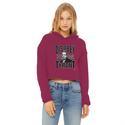 Disobey Cuomo Ladies Cropped Raw Edge Hoodie