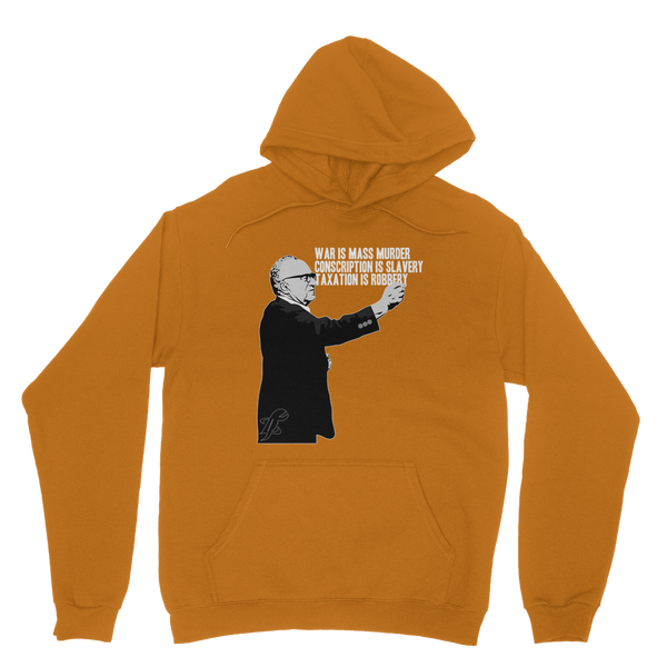 Taxation is Robbery Rothbard B&W Classic Adult Hoodie
