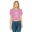 Fuck Around and Find Out Classic Women's Cropped Raw Edge T-Shirt