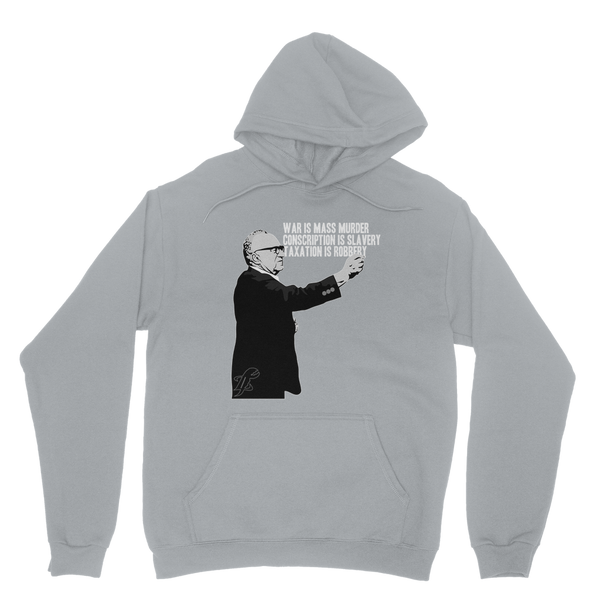 Taxation is Robbery Rothbard B&W Classic Adult Hoodie