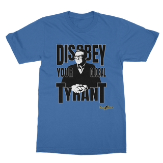 Buy royal-blue Disobey Gates Classic Adult T-Shirt
