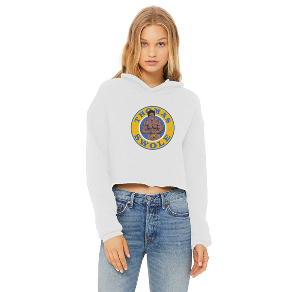 Thomas Swole Ladies Cropped Raw Edge Hoodie