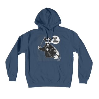 Buy navy Wear the Mask Premium Adult Hoodie