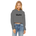 New York Shitty Post Ladies Cropped Raw Edge Hoodie