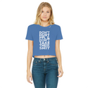 Don’t Hurt People, Don’t Take Their Shit Classic Women's Cropped Raw Edge T-Shirt