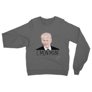 Buy dark-grey C’mon Man Biden Classic Adult Sweatshirt