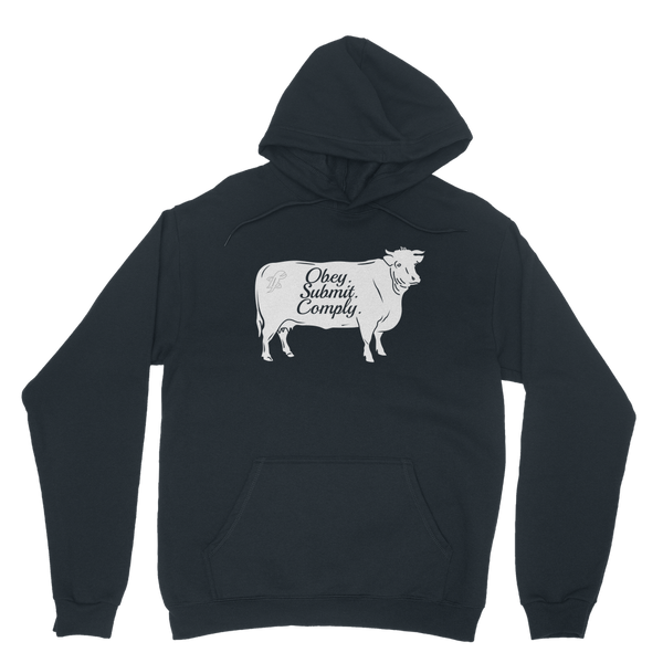 Obey. Submit. Comply. Cattle Classic Adult Hoodie