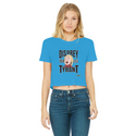 Disobey Your Global Tyrant Hillary Classic Women's Cropped Raw Edge T-Shirt