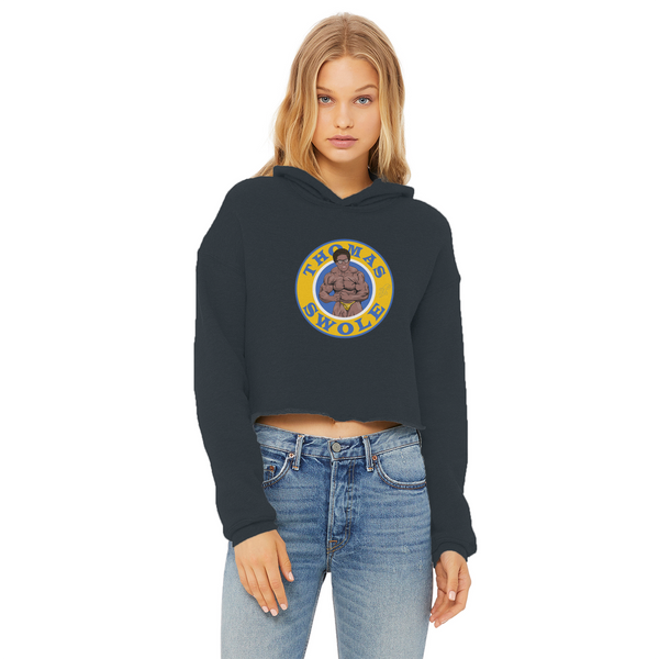 Thomas Swole Ladies Cropped Raw Edge Hoodie
