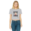 Disobey Your Global Tyrant Hillary Classic Women's Cropped Raw Edge T-Shirt