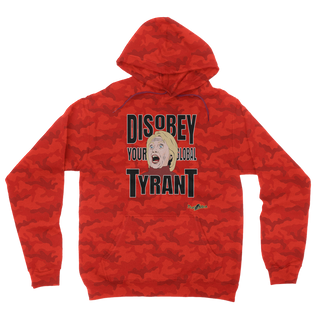 Disobey Your Global Tyrant Hillary Camouflage Adult Hoodie
