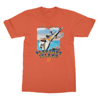 Buy orange Pleasure Island Classic Adult T-Shirt