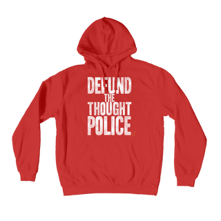 Buy red Defund the Thought Police Premium Adult Hoodie