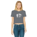 Ron Paul for Congress B&W Classic Women's Cropped Raw Edge T-Shirt