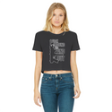 Fuck Around and Find Out Classic Women's Cropped Raw Edge T-Shirt