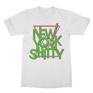 Buy white New York Shitty Retro Classic Adult T-Shirt