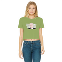 ADRENOCHROME Classic Women's Cropped Raw Edge T-Shirt