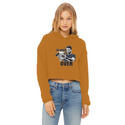 The Debate is Over Ladies Cropped Raw Edge Hoodie